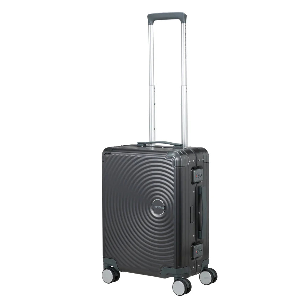 American Tourister Soundbox ALU Kabinväska 55cm – Brushed Anthracite