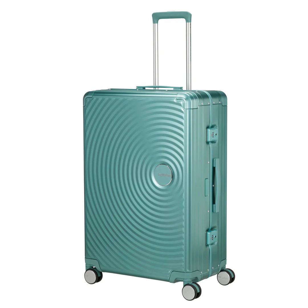 American Tourister Soundbox ALU Stor Resväska 77cm - Dusty Turkos