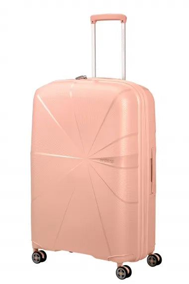 American Tourister Starvibe 77cm Stor Expanderbar Metallic Peach