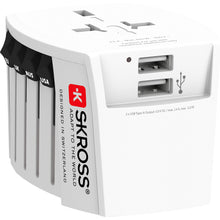 SKROSS - Världsreseadapter MUV USB 12W Ojordad