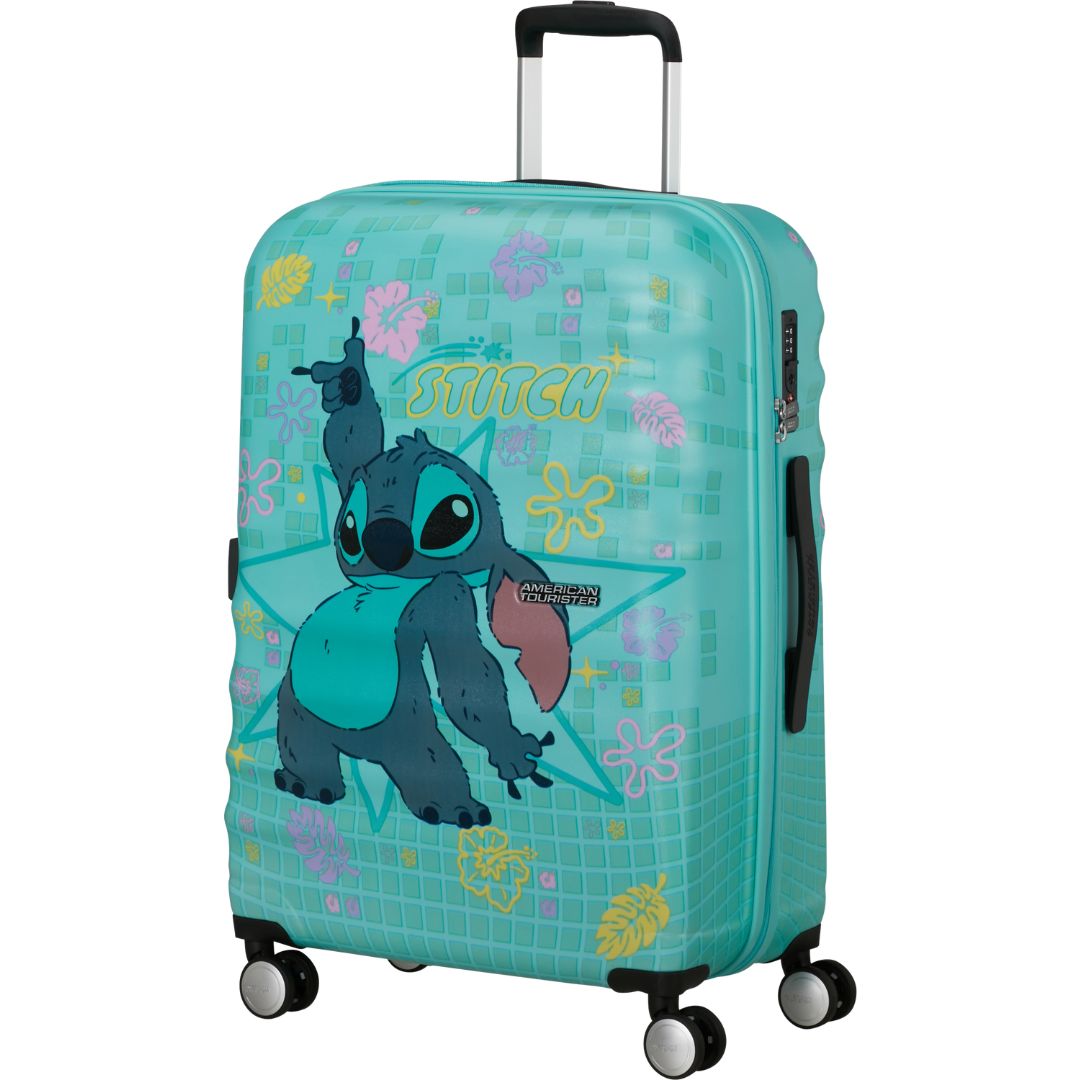 American Tourister Wavebreaker Disney Mellanstor Resväska 67cm – Stitch Flower