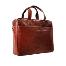 Tony Perotti Vegetale Leather Datorväska 14" Mörkbrun