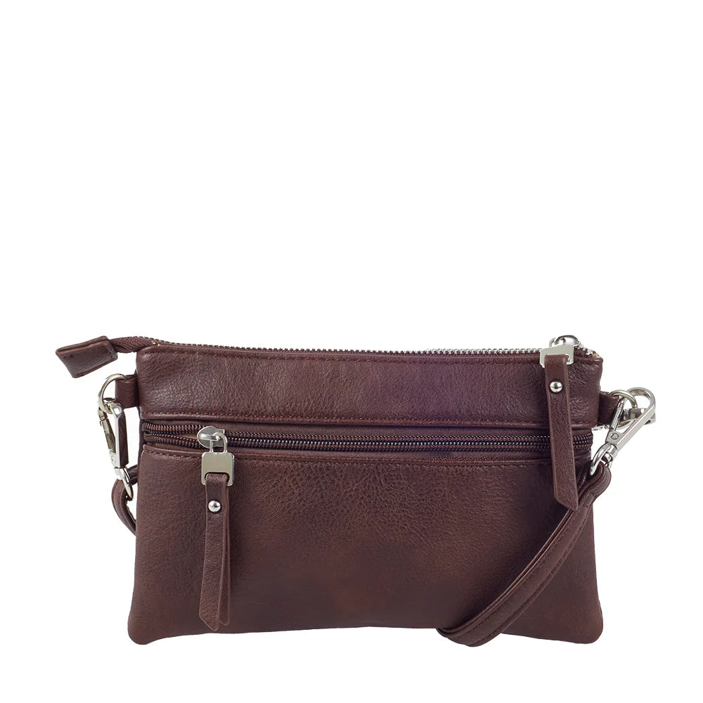 Ulrika Design Noos – Axelremsväska 21cm – Mörkbrun