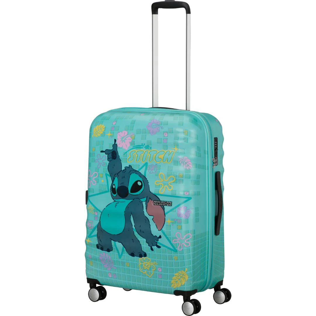 American Tourister Wavebreaker Disney Mellanstor Resväska 67cm – Stitch Flower