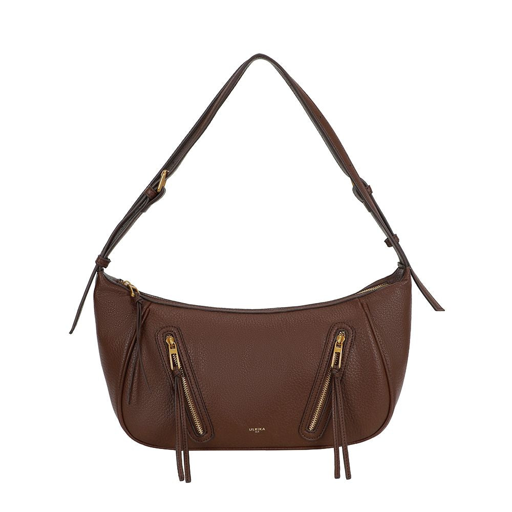 Ulrika Design Recycled PU 2.0 – Axelväska 40cm – Brun