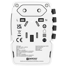 Världsreseladdare AC65PD World USB-A+USB-C PD 65W Jordad