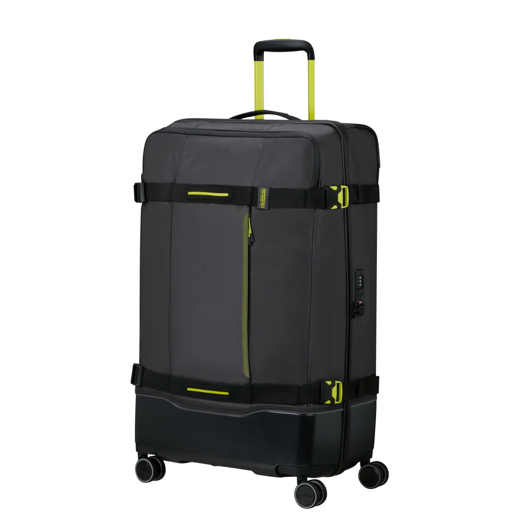 American Tourister Urban Track Spinner L Stor Resväska 79cm – Svart/Lime
