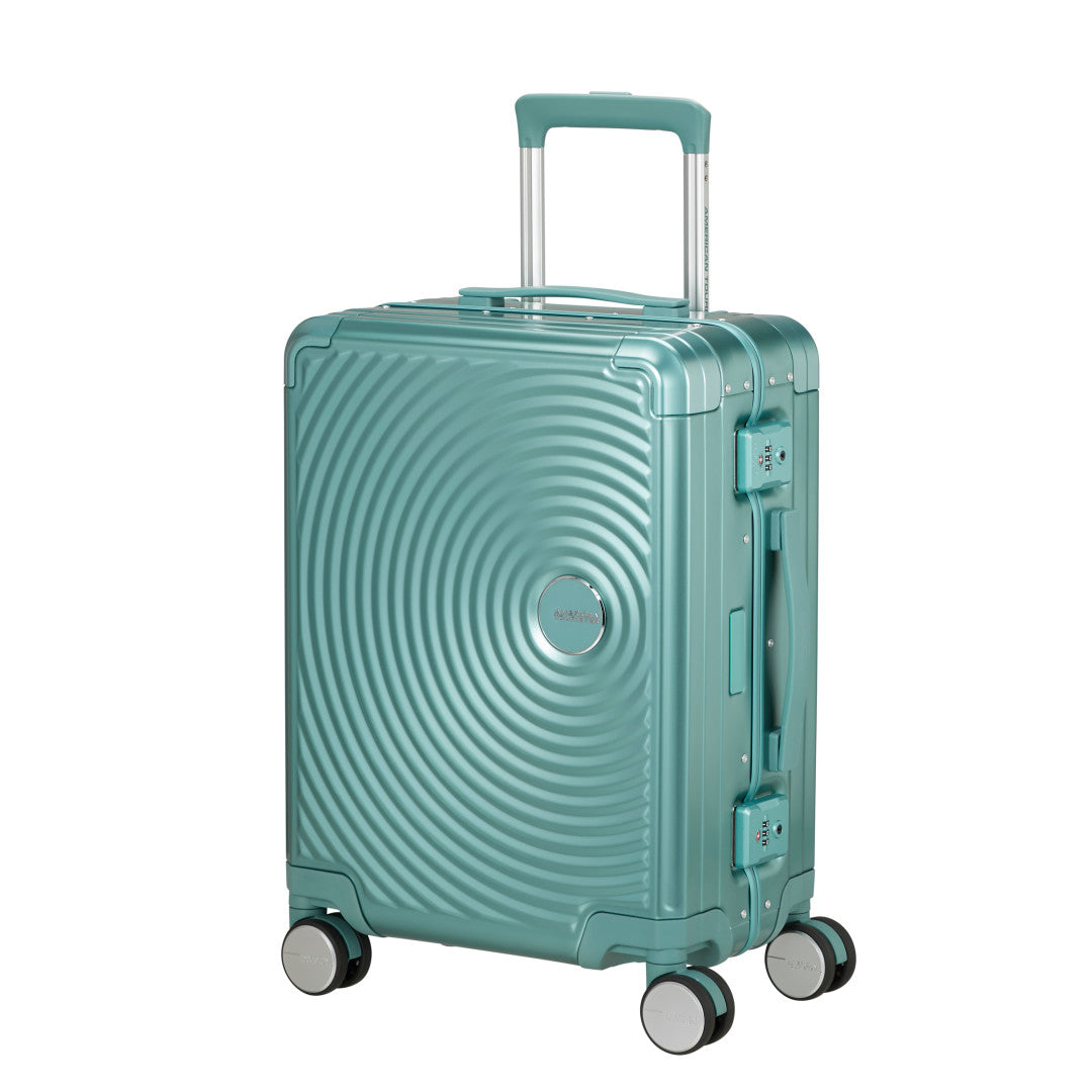 American Tourister Soundbox ALU Kabinväska 55cm – Dusty Turkos