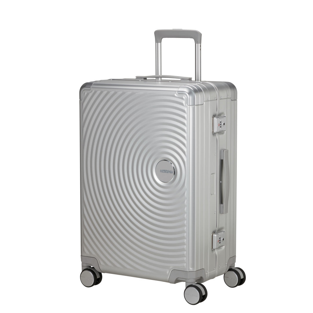 American Tourister Soundbox ALU Mellanstor Resväska 68cm – Silver