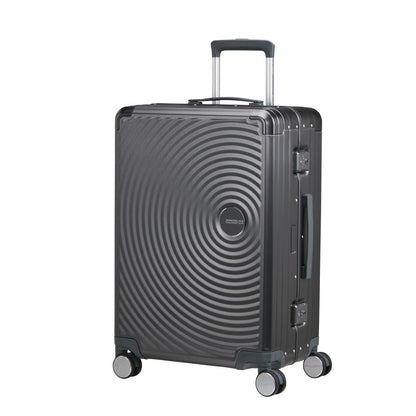 American Tourister Soundbox ALU Mellanstor Resväska 68cm – Brushed Anthracite