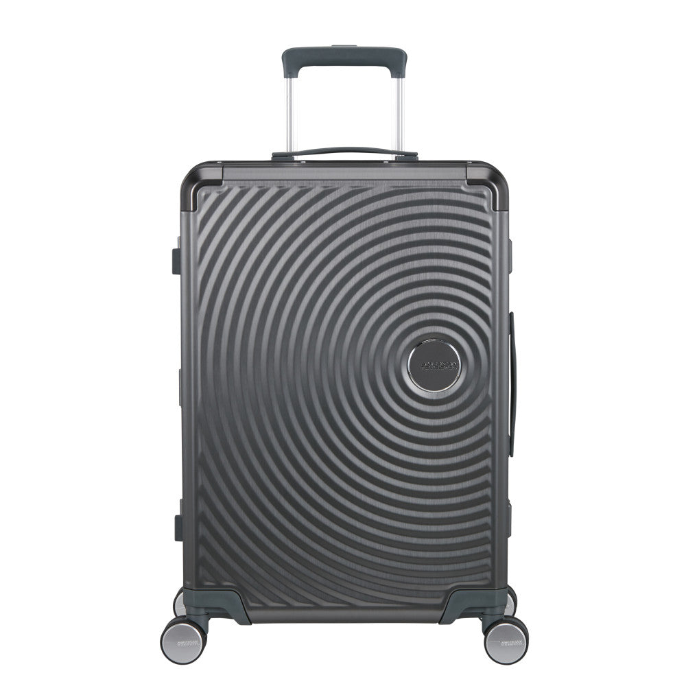 American Tourister Soundbox ALU Mellanstor Resväska 68cm – Brushed Anthracite