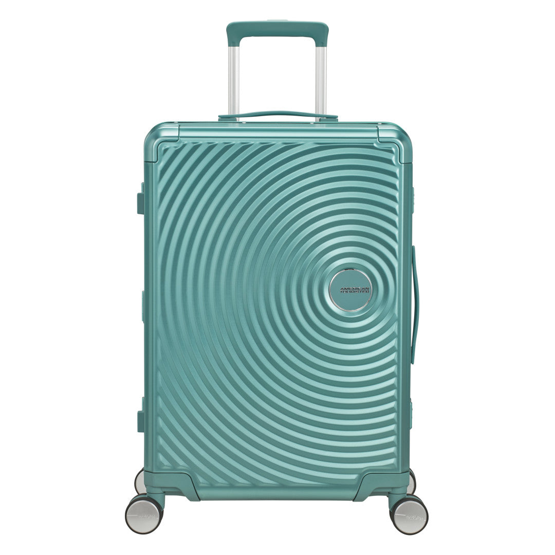 American Tourister Soundbox ALU Mellanstor Resväska 68cm – Dusty Turkos