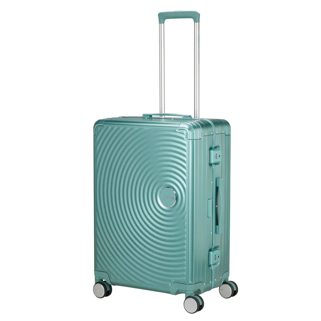American Tourister Soundbox ALU Mellanstor Resväska 68cm – Dusty Turkos