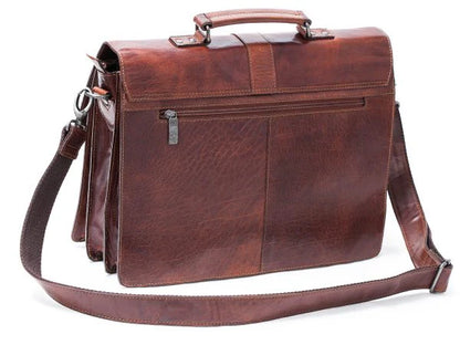 BaooBaoo Briefcase Portfölj 15" 3-fack – Brandy