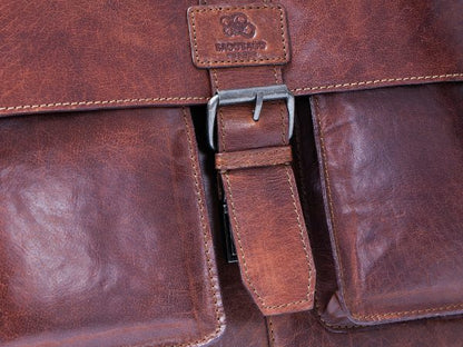 BaooBaoo Briefcase Portfölj 15" 3-fack – Brandy