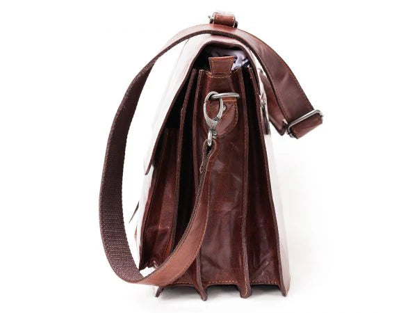 BaooBaoo Briefcase Portfölj 15" 3-fack – Brandy