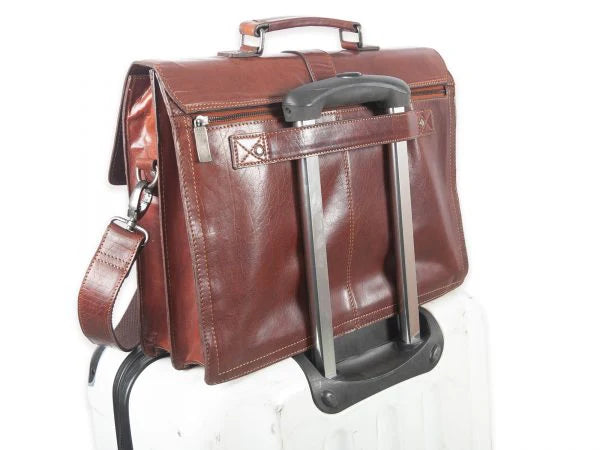 BaooBaoo Briefcase Portfölj 15" 3-fack – Brandy