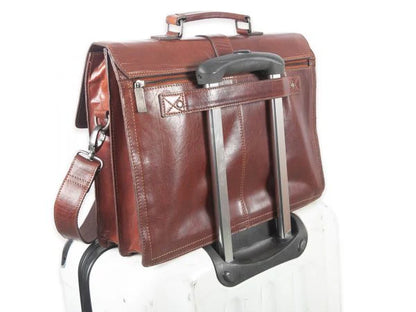 BaooBaoo Briefcase Portfölj 15" 3-fack – Brandy