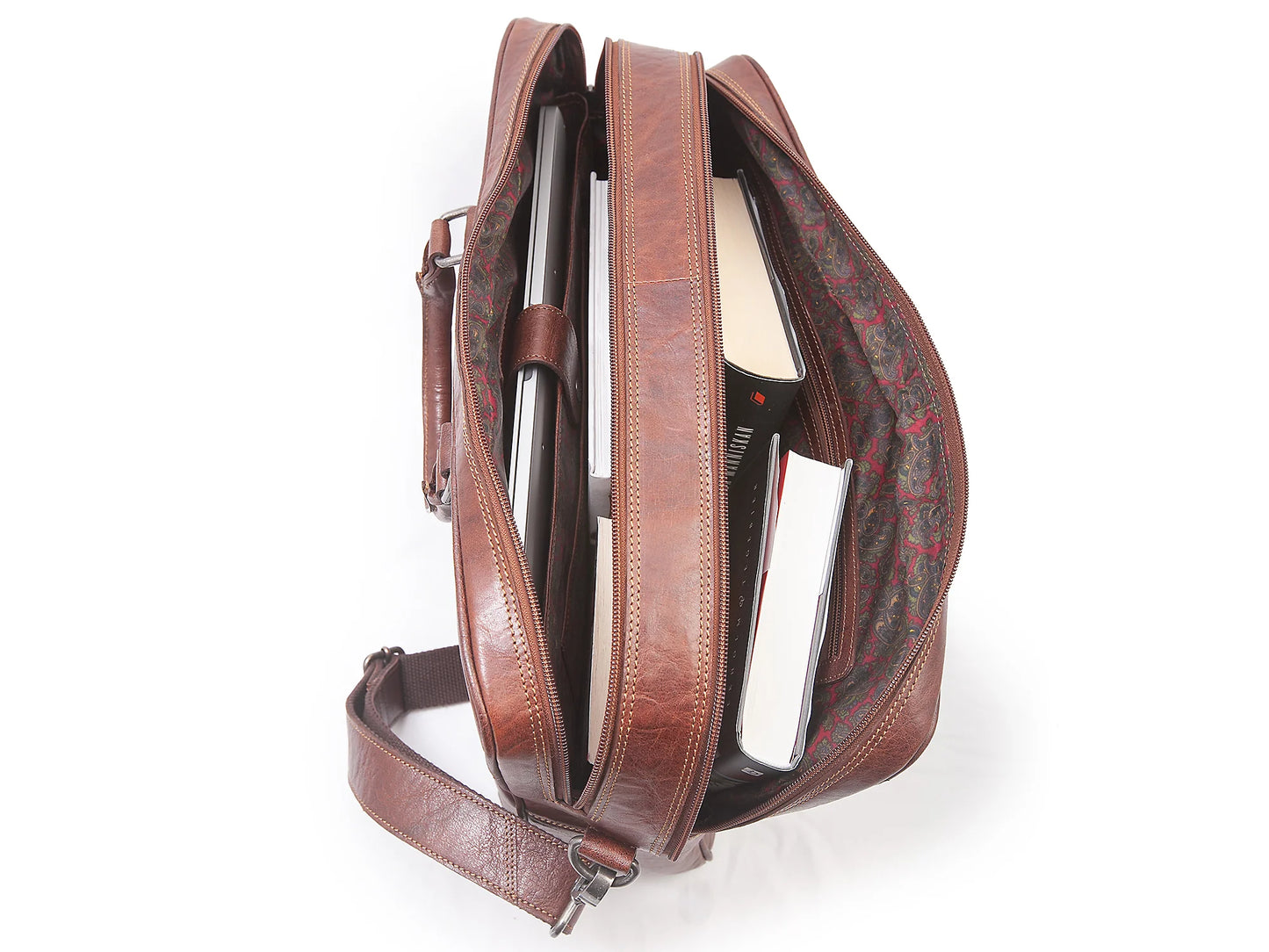 BaooBaoo Briefcase Soft – Datorportfölj 15" 2-zip – Brandy