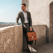 The Chesterfield Brand Stuttgart Datorportfolj 14 Tum - Cognac