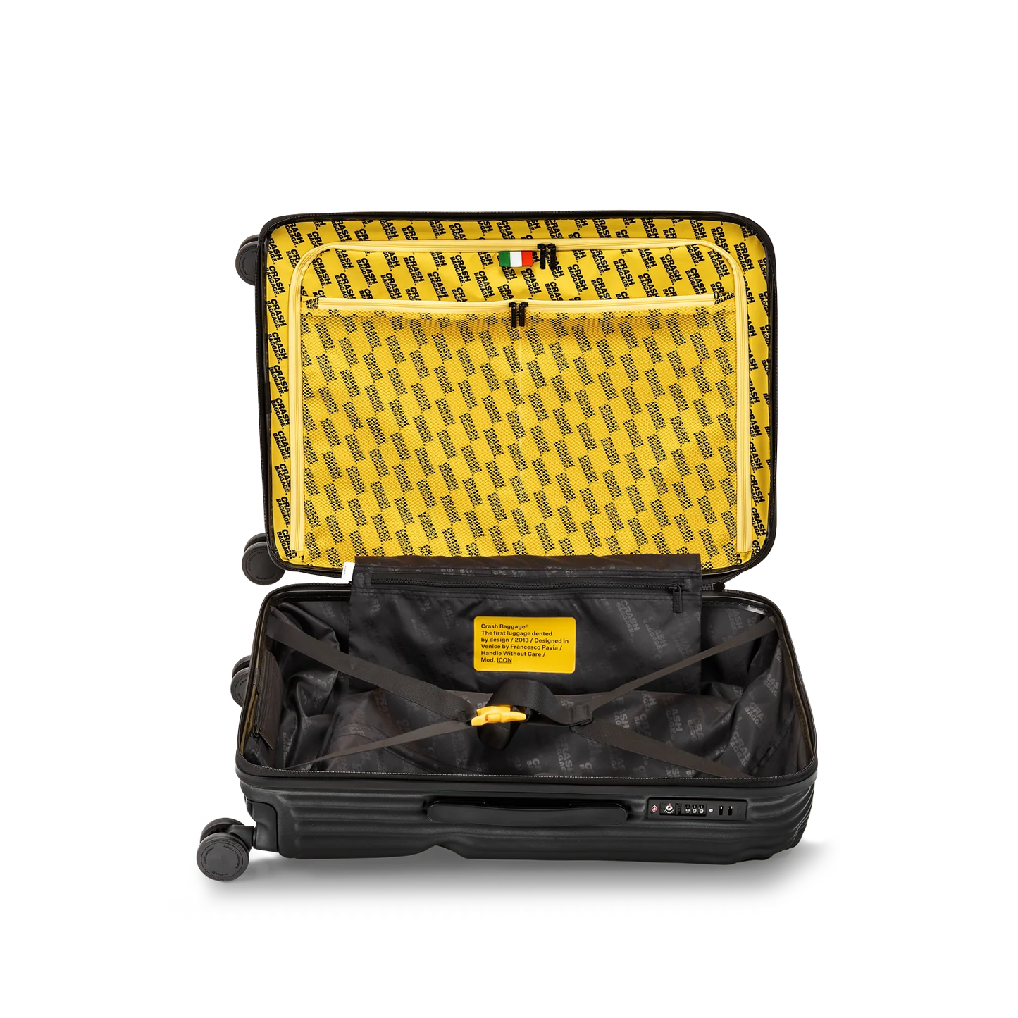 Crash Baggage Stripe Mellanstor resväska 68 cm – Svart