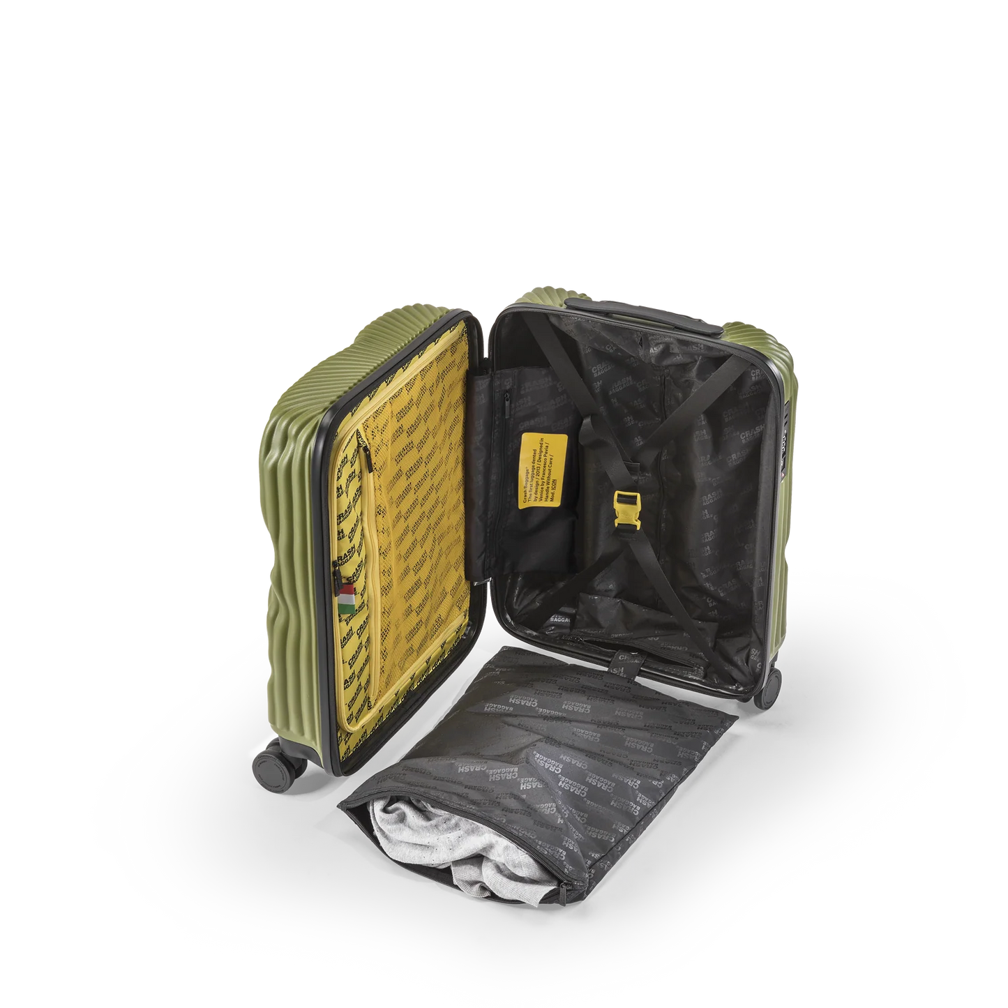 Crash Baggage Stripe Kabinväska 55 cm – Olivgrön