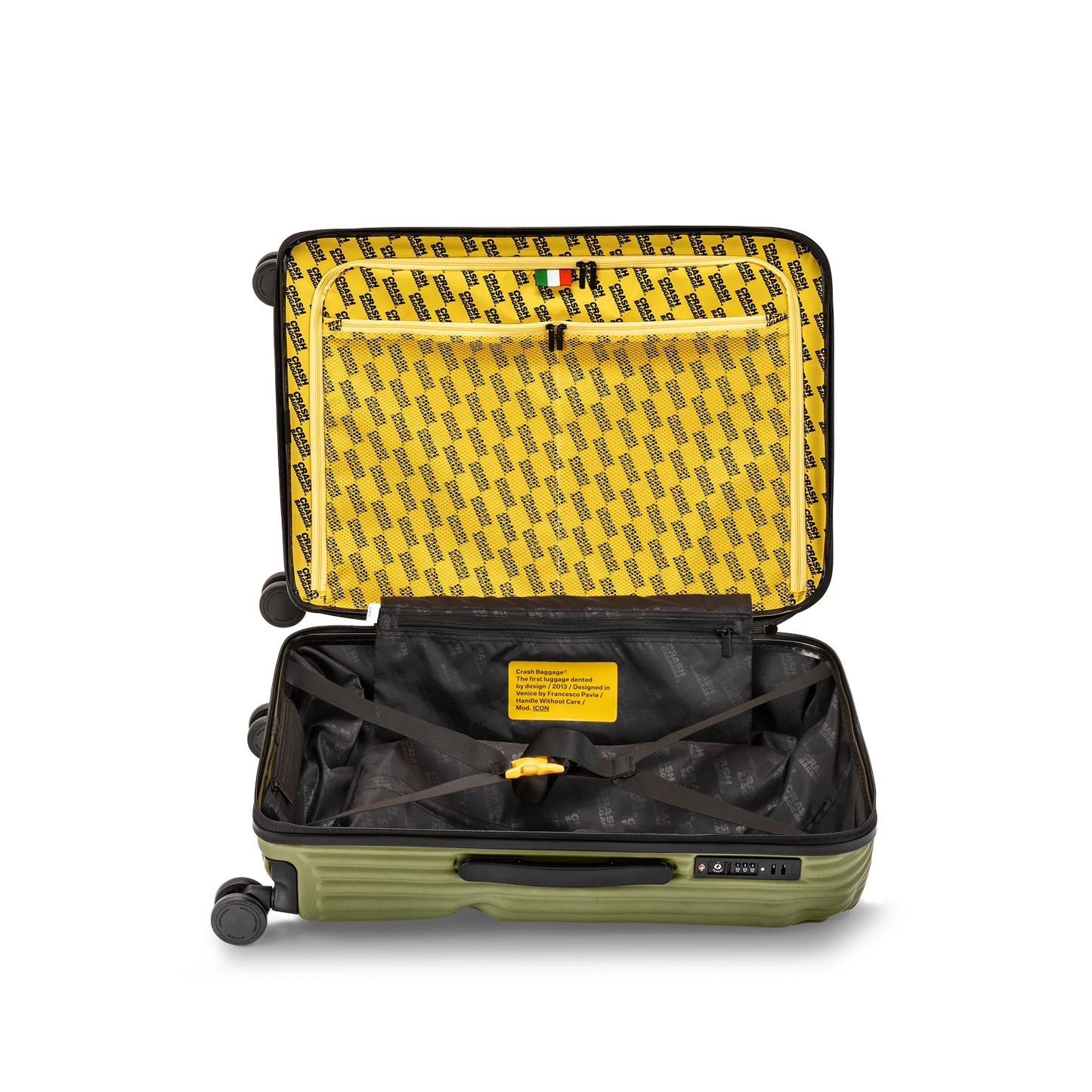 Crash Baggage Stripe Mellanstor resväska 68 cm – Olivgrön