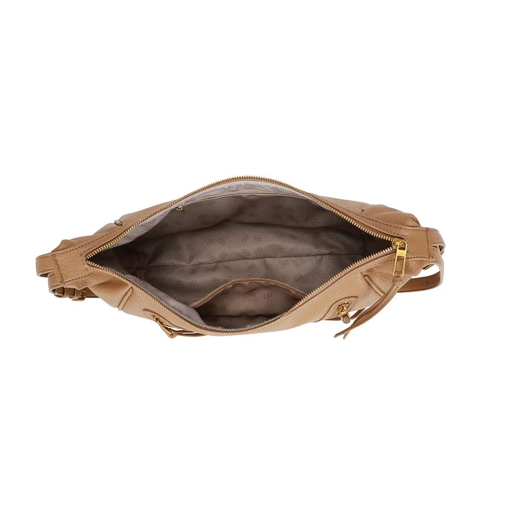 Ulrika Design Recycled PU 2.0 – Axelväska 40cm – Cognac