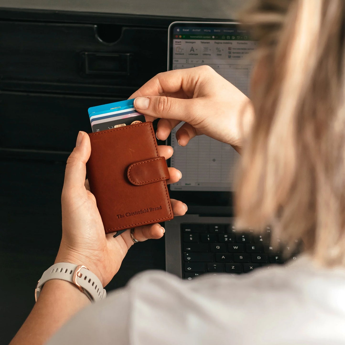 The Chesterfield Brand Hannover – Korthållare 10cm Cognac