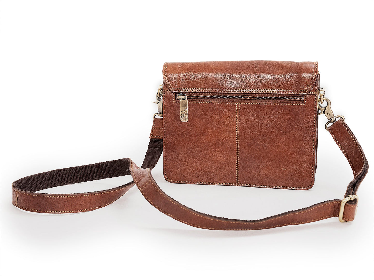 Baoobaoo Flapbag – Axelremsväska S – Brandy