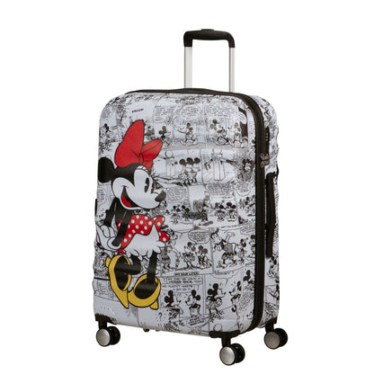 American Tourister Wavebreaker Disney Mellanstor Resväska 67cm – Minnie Comics Vit