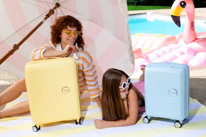 American Tourister Soundbox 55cm Kabinväska Expanderbar Pastel Yellow