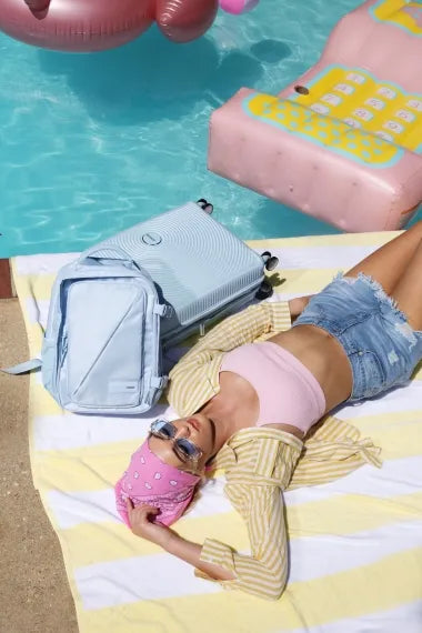 American Tourister Soundbox 55cm Kabinväska Expanderbar Pastel Blue