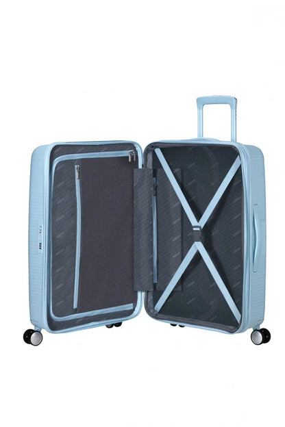 American Tourister Soundbox 67cm Mellanstor Expanderbar Pastel Blue