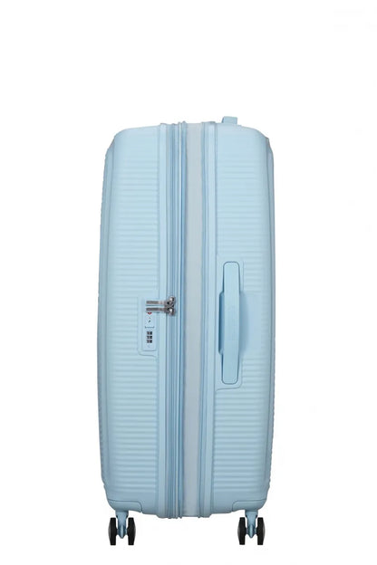 American Tourister Soundbox 77cm Stor Expanderbar Pastel Blue