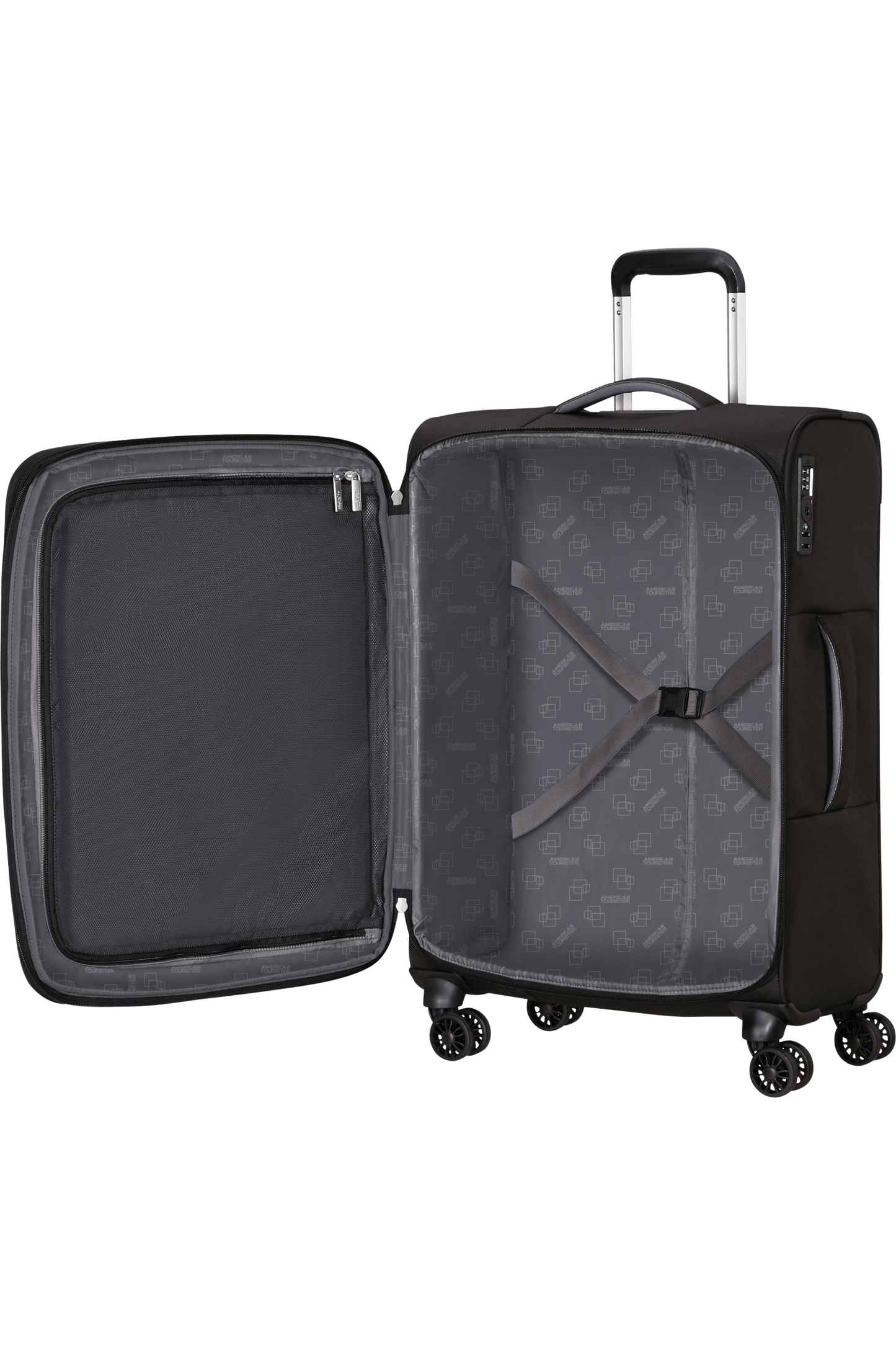 American Tourister Cloudrider Resväska M 67 cm Expanderbar - Svart