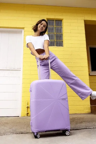 American Tourister Starvibe 77cm Stor Expanderbar Digital Lavender