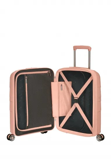 American Tourister Starvibe 55cm Kabinväska Expanderbar Metallic Peach