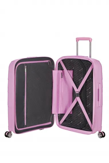 American Tourister Starvibe 67cm Mellanstor Expanderbar Metallic Pastel Lavender