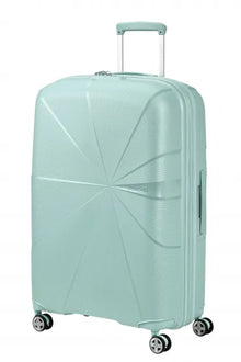 American Tourister Starvibe 77cm Stor Expanderbar Metallic Surf Blue