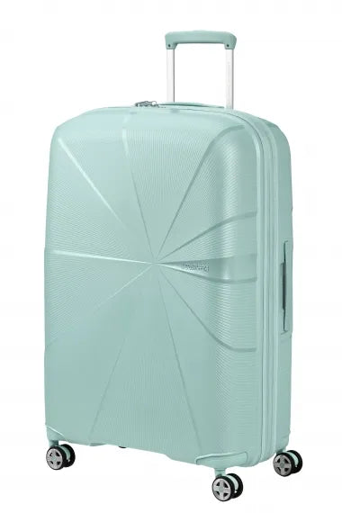 American Tourister Starvibe 77cm Stor Expanderbar Metallic Surf Blue