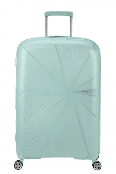 American Tourister Starvibe 77cm Stor Expanderbar Metallic Surf Blue