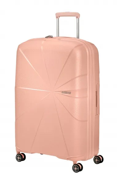American Tourister Starvibe 77cm Stor Expanderbar Metallic Peach